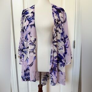 Gorgeous purple floral kimono